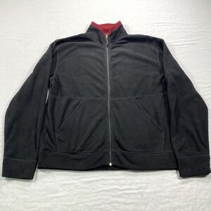Fossa Fleece Jacket Mens Small Black Sweatshirt‎ Full Zip Outdoor Casual Adult